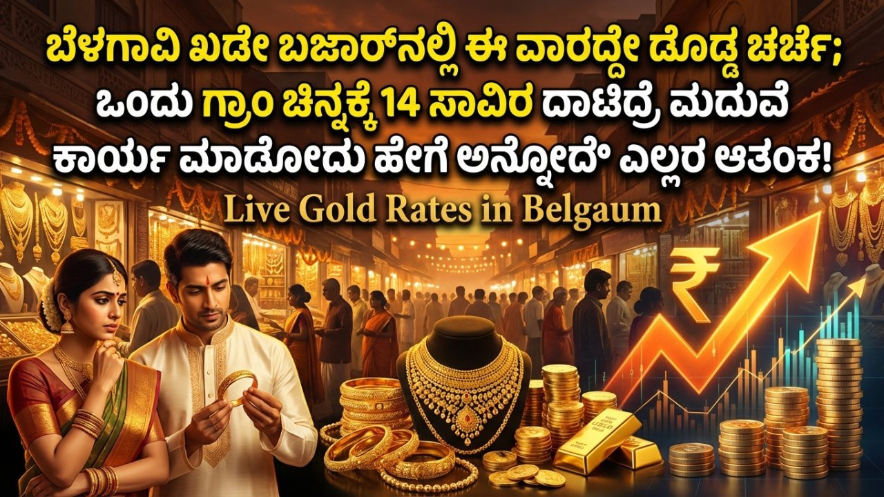 ಬೆಳಗಾವಿ ಖಡೇ ಬಜಾರ್‌ನಲ್ಲಿ ಈ ವಾರದ್ದೇ ದೊಡ್ಡ ಚರ್ಚೆ; ಒಂದು ಗ್ರಾಂ ಚಿನ್ನಕ್ಕೆ 14 ಸಾವಿರ ದಾಟಿದ್ರೆ ಮದುವೆ ಕಾರ್ಯ ಮಾಡೋದು ಹೇಗೆ ಅನ್ನೋದೇ ಎಲ್ಲರ ಆತಂಕ!