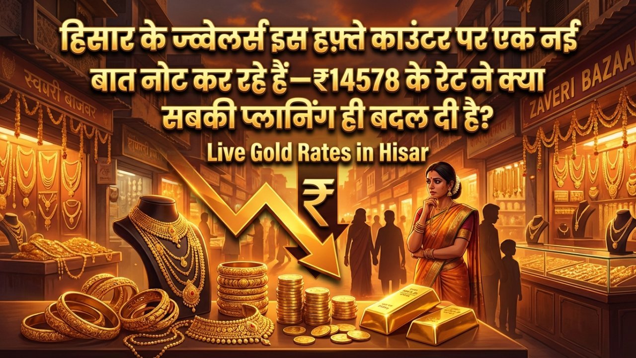 हिसार के ज्वेलर्स इस हफ़्ते काउंटर पर एक नई बात नोट कर रहे हैं—₹14578 के रेट ने क्या सबकी प्लानिंग ही बदल दी है?