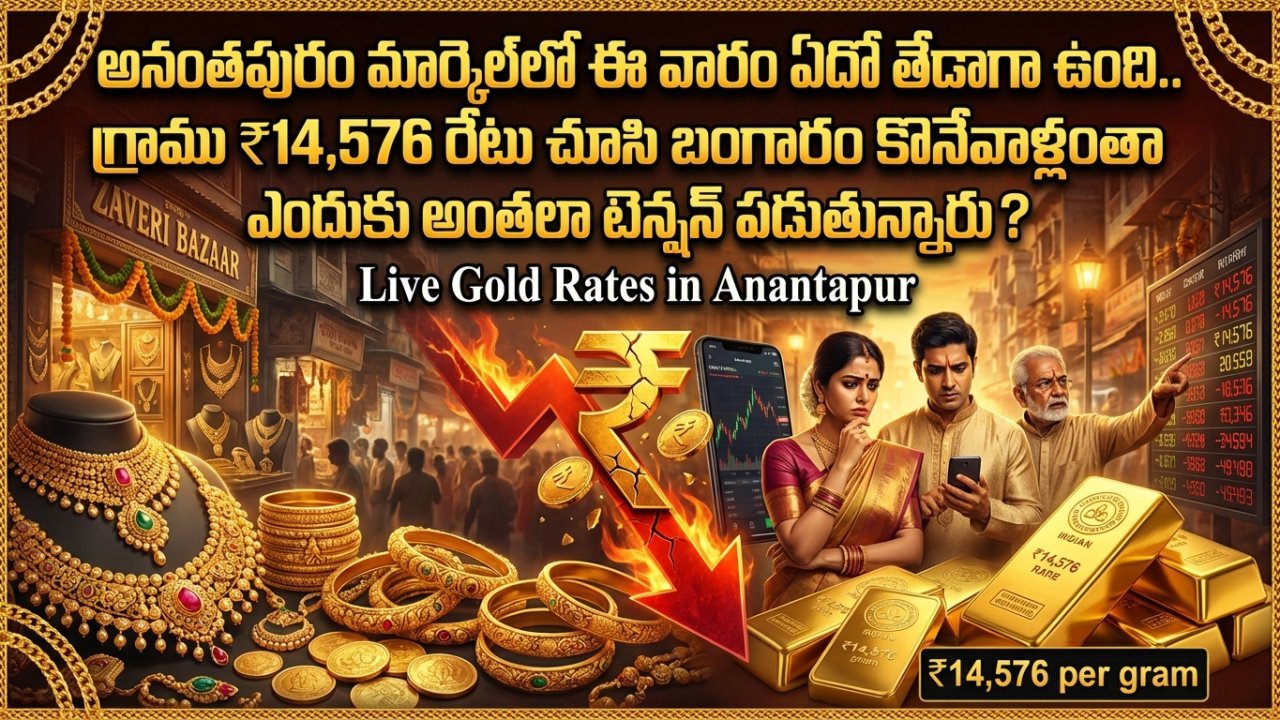 అనంతపురం మార్కెట్‌లో ఈ వారం ఏదో తేడాగా ఉంది.. గ్రాము ₹14,576 రేటు చూసి బంగారం కొనేవాళ్లంతా ఎందుకు అంతలా టెన్షన్ పడుతున్నారు?