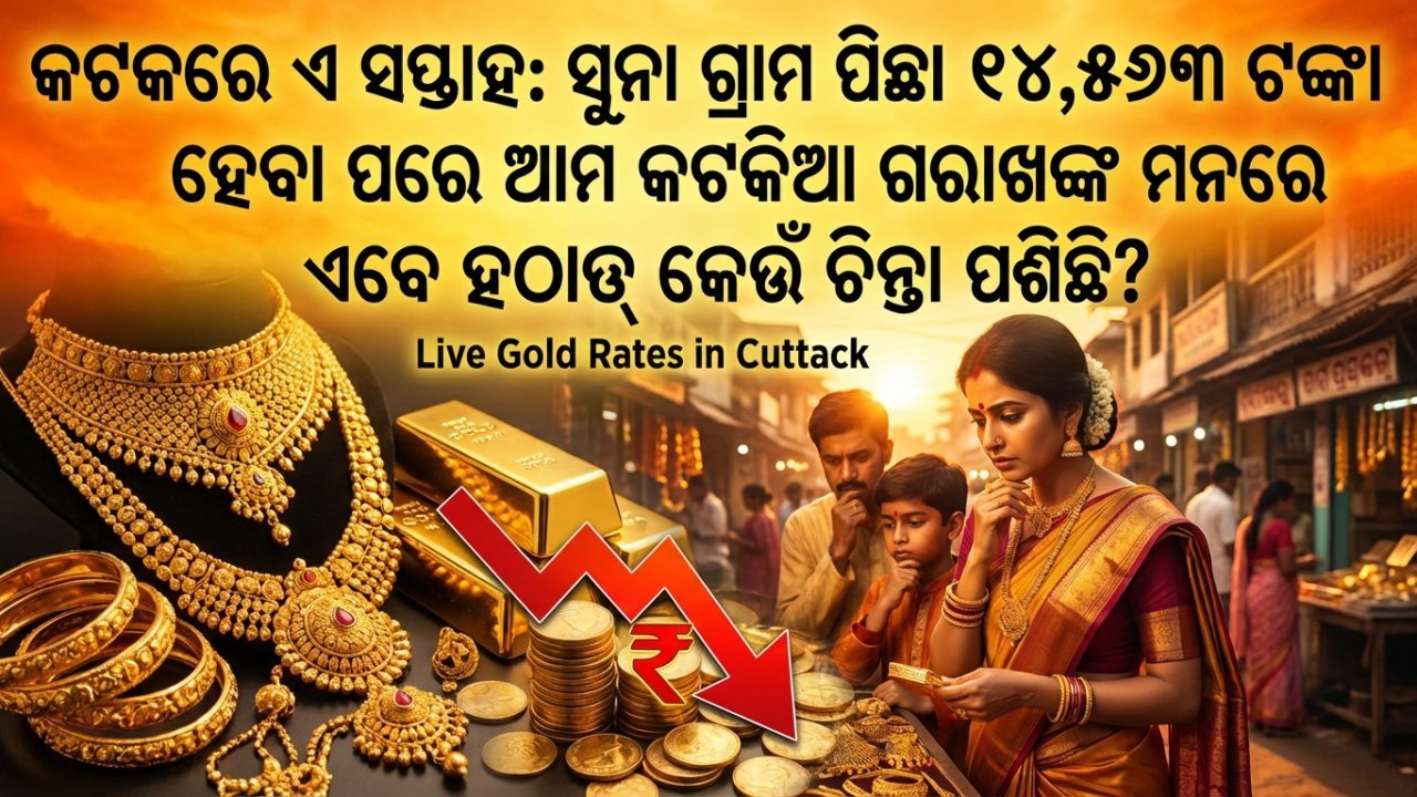 କଟକରେ ଏ ସପ୍ତାହ: ସୁନା ଗ୍ରାମ ପିଛା ୧୪,୫୭୩ ଟଙ୍କା ହେବା ପରେ ଆମ କଟକିଆ ଗରାଖଙ୍କ ମନରେ ଏବେ ହଠାତ୍ କେଉଁ ଚିନ୍ତା ପଶିଛି?