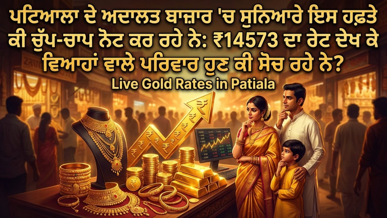 ਪਟਿਆਲਾ ਦੇ ਅਦਾਲਤ ਬਾਜ਼ਾਰ 'ਚ ਸੁਨਿਆਰੇ ਇਸ ਹਫ਼ਤੇ ਕੀ ਚੁੱਪ-ਚਾਪ ਨੋਟ ਕਰ ਰਹੇ ਨੇ: ₹14573 ਦਾ ਰੇਟ ਦੇਖ ਕੇ ਵਿਆਹਾਂ ਵਾਲੇ ਪਰਿਵਾਰ ਹੁਣ ਕੀ ਸੋਚ ਰਹੇ ਨੇ?
