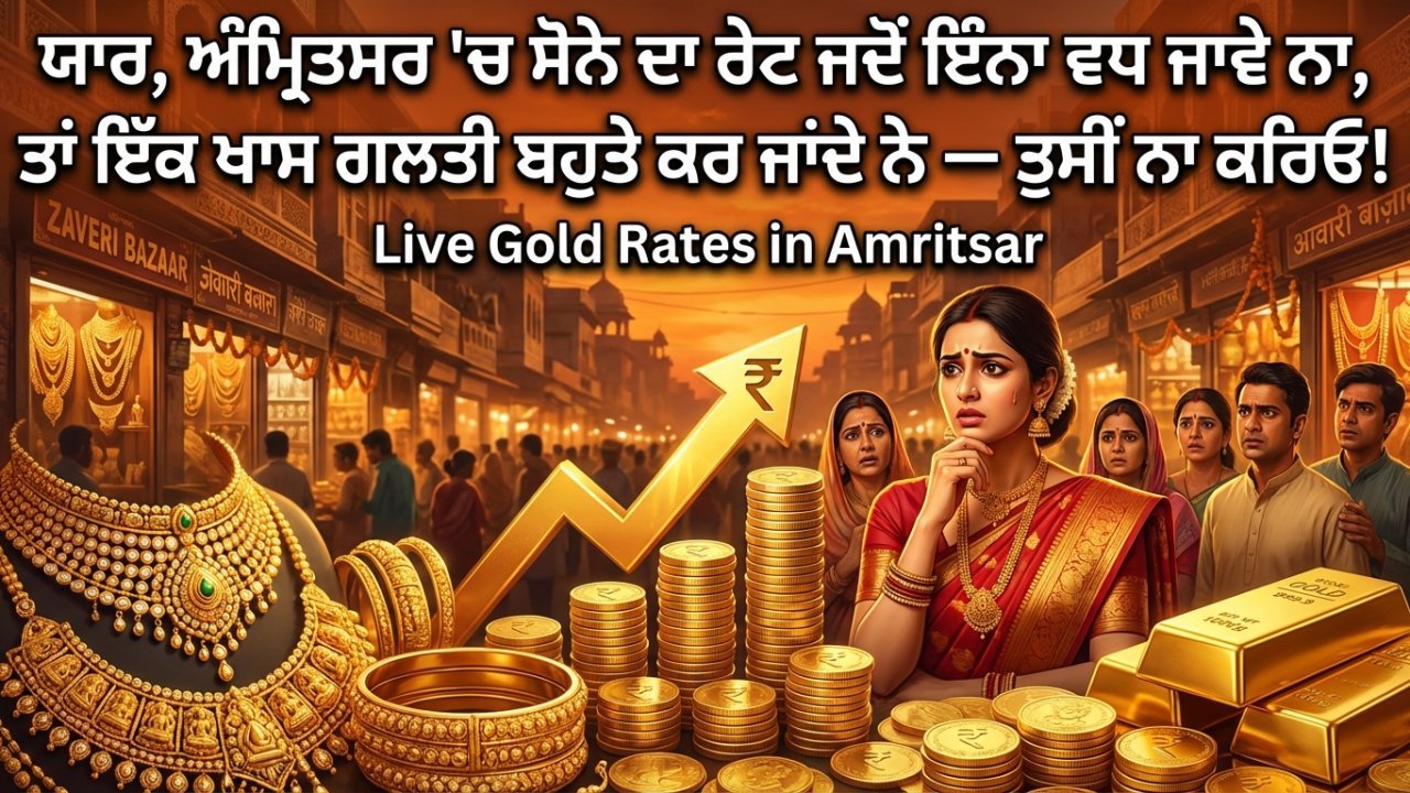 ਯਾਰ, ਅੰਮ੍ਰਿਤਸਰ 'ਚ ਸੋਨੇ ਦਾ ਰੇਟ ਜਦੋਂ ਇੰਨਾ ਵਧ ਜਾਵੇ ਨਾ, ਤਾਂ ਇੱਕ ਖਾਸ ਗਲਤੀ ਬਹੁਤੇ ਕਰ ਜਾਂਦੇ ਨੇ — ਤੁਸੀਂ ਨਾ ਕਰਿਓ!