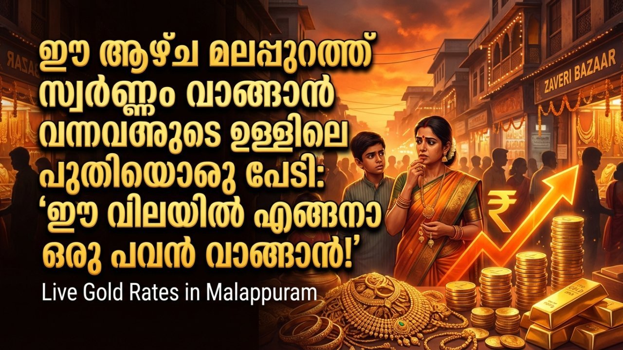 ഈ ആഴ്ച മലപ്പുറത്ത് സ്വർണ്ണം വാങ്ങാൻ വന്നവരുടെ ഉള്ളിലെ പുതിയൊരു പേടി: 'ഈ വിലയിൽ എങ്ങനാ ഒരു പവൻ വാങ്ങാൻ!'