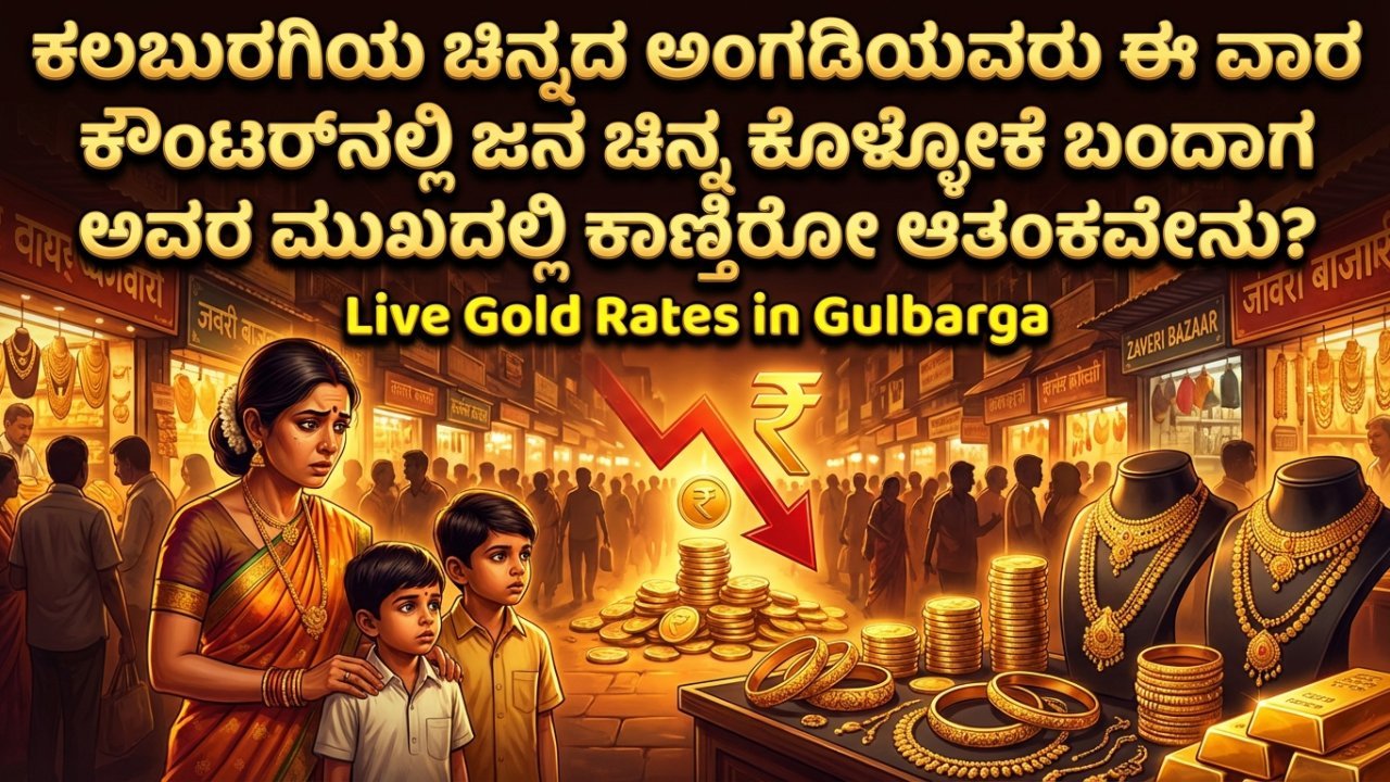 ಕಲಬುರಗಿಯ ಚಿನ್ನದ ಅಂಗಡಿಯವರು ಈ ವಾರ ಕೌಂಟರ್‌ನಲ್ಲಿ ಜನ ಚಿನ್ನ ಕೊಳ್ಳೋಕೆ ಬಂದಾಗ ಅವರ ಮುಖದಲ್ಲಿ ಕಾಣ್ತಿರೋ ಆತಂಕವೇನು?