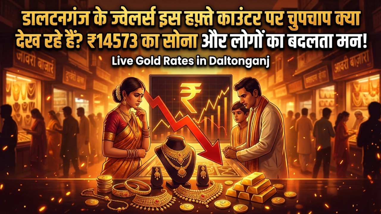 डालटनगंज के ज्वेलर्स इस हफ़्ते काउंटर पर चुपचाप क्या देख रहे हैं? ₹14573 का सोना और लोगों का बदलता मन!
