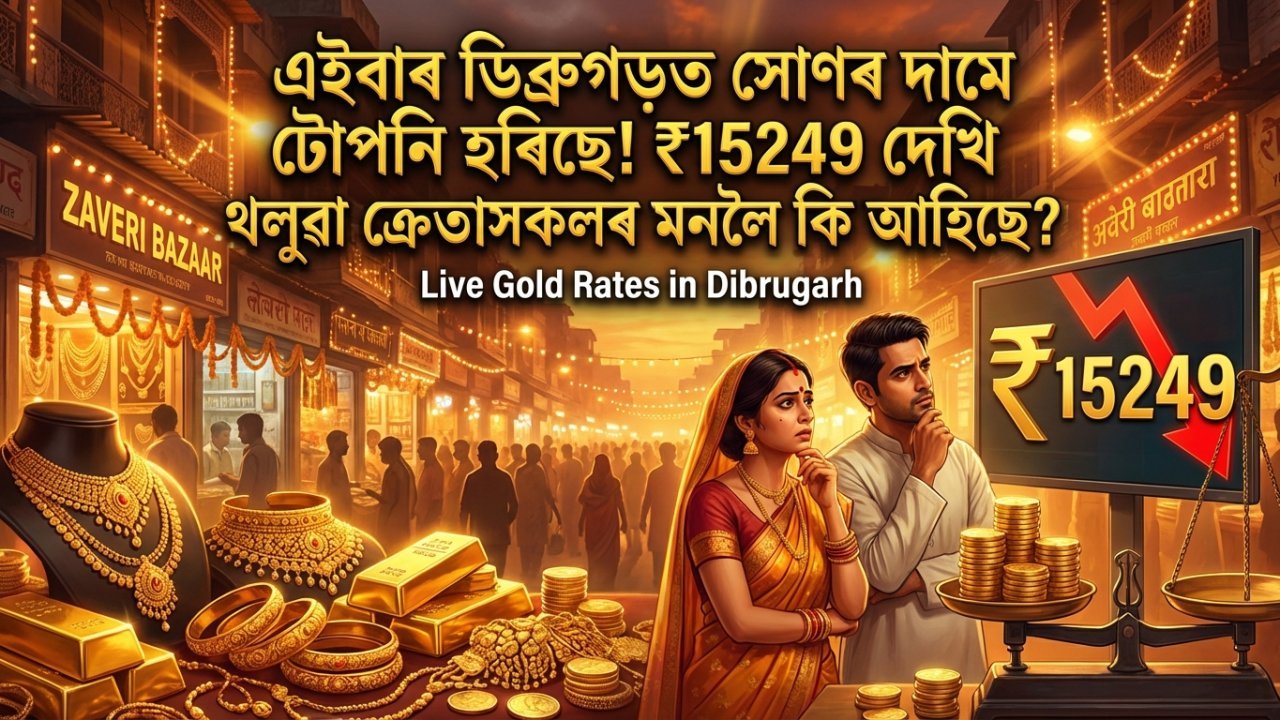 এইবাৰ ডিব্ৰুগড়ত সোণৰ দামে টোপনি হৰিছে! ₹15249 দেখি থলুৱা ক্ৰেতাসকলৰ মনলৈ কি আহিছে?