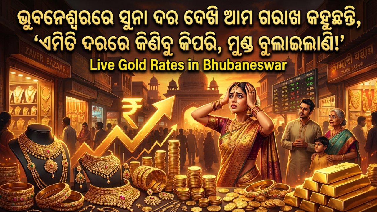 ଭୁବନେଶ୍ୱରରେ ସୁନା ଦର ଦେଖି ଆମ ଗରାଖ କହୁଛନ୍ତି, 'ଏମିତି ଦରରେ କିଣିବୁ କିପରି, ମୁଣ୍ଡ ବୁଲାଇଲାଣି!'