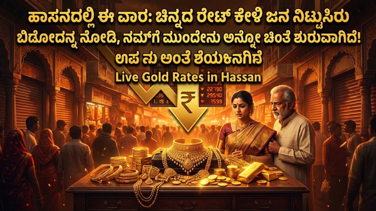 ಹಾಸನದಲ್ಲಿ ಈ ವಾರ: ಚಿನ್ನದ ರೇಟ್ ಕೇಳಿ ಜನ ನಿಟ್ಟುಸಿರು ಬಿಡೋದನ್ನ ನೋಡಿ, ನಮ್ಗೆ ಮುಂದೇನು ಅನ್ನೋ ಚಿಂತೆ ಶುರುವಾಗಿದೆ!