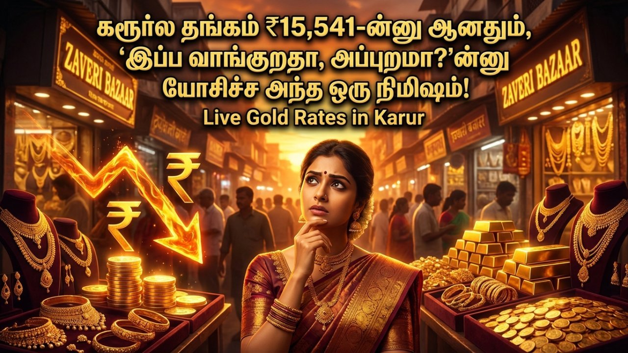 கரூர்ல தங்கம் ₹15,541-ன்னு ஆனதும், 'இப்ப வாங்குறதா, அப்புறமா?'ன்னு யோசிச்ச அந்த ஒரு நிமிஷம்!
