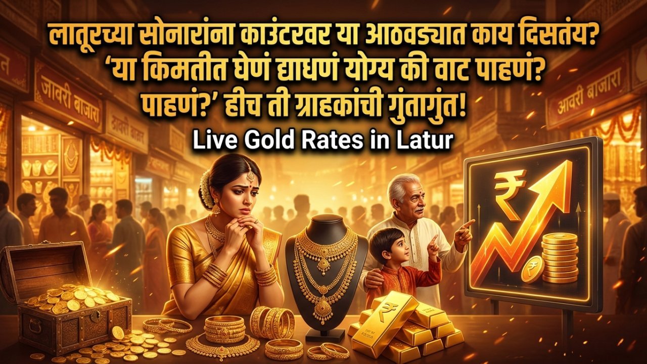 लातूरच्या सोनारांना काउंटरवर या आठवड्यात काय दिसतंय? 'या किमतीत घेणं योग्य की वाट पाहणं?' हीच ती ग्राहकांची गुंतागुंत!
