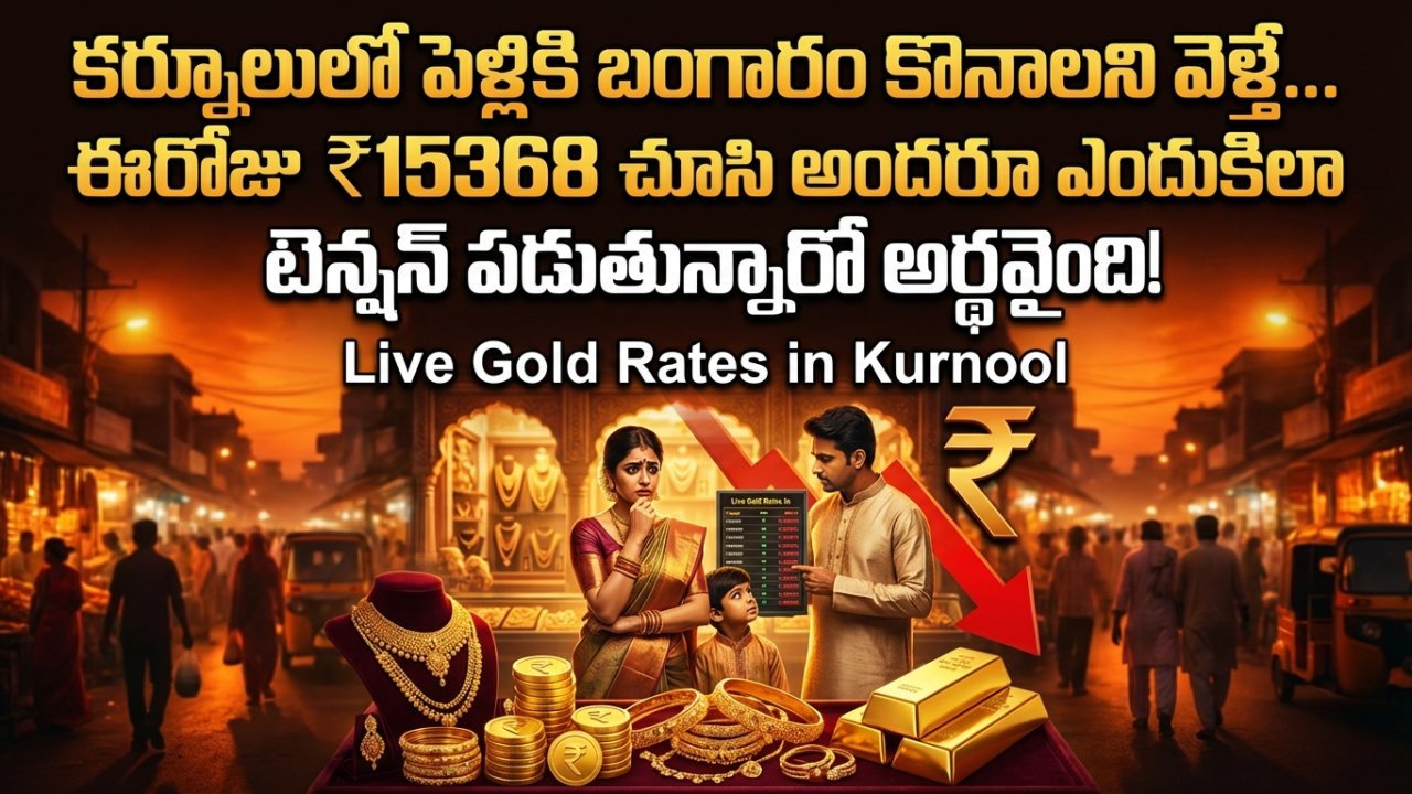 కర్నూలులో పెళ్లికి బంగారం కొనాలని వెళ్తే... ఈరోజు ₹15368 చూసి అందరూ ఎందుకిలా టెన్షన్ పడుతున్నారో అర్థమైంది!