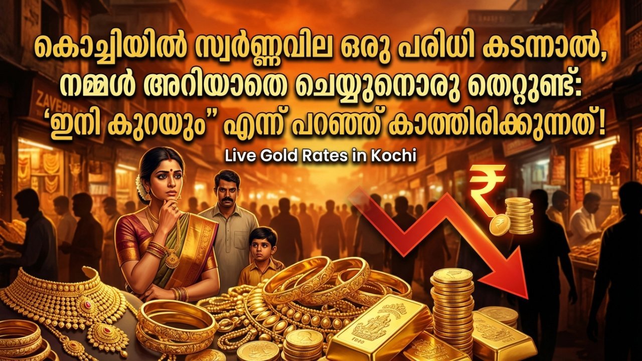 കൊച്ചിയിൽ സ്വർണ്ണവില ഒരു പരിധി കടന്നാൽ, നമ്മൾ അറിയാതെ ചെയ്യുന്നൊരു തെറ്റുണ്ട്: 'ഇനി കുറയും' എന്ന് പറഞ്ഞ് കാത്തിരിക്കുന്നത്!