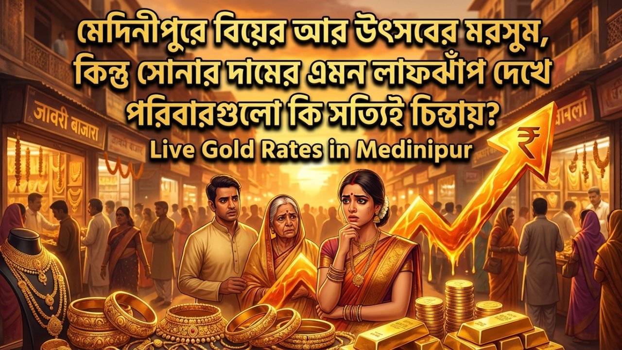 মেদিনীপুরে বিয়ের আর উৎসবের মরসুম, কিন্তু সোনার দামের এমন লাফঝাঁপ দেখে পরিবারগুলো কি সত্যিই চিন্তায়?