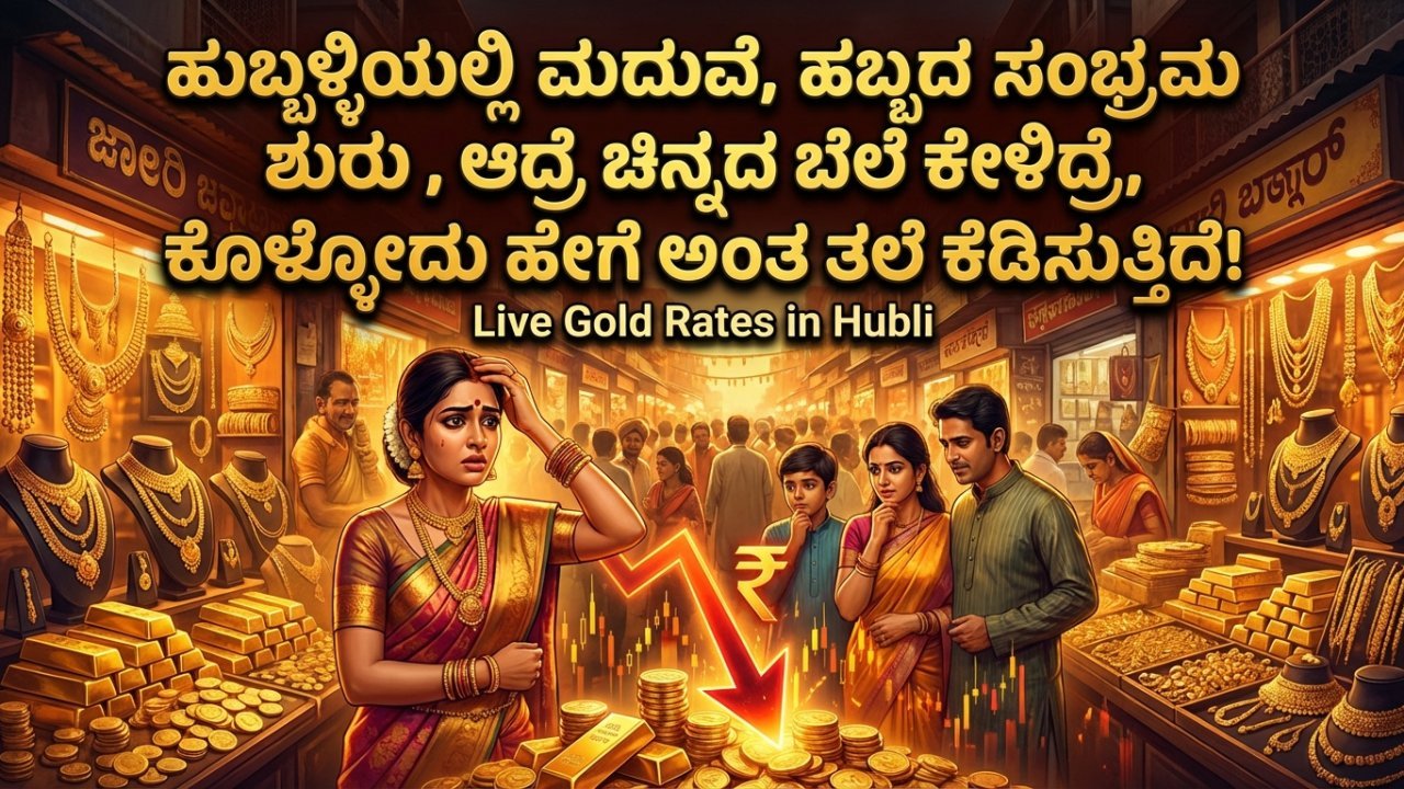 ಹುಬ್ಬಳ್ಳಿಯಲ್ಲಿ ಮದುವೆ, ಹಬ್ಬದ ಸಂಭ್ರಮ ಶುರು, ಆದ್ರೆ ಚಿನ್ನದ ಬೆಲೆ ಕೇಳಿದ್ರೆ, ಕೊಳ್ಳೋದು ಹೇಗೆ ಅಂತ ತಲೆ ಕೆಡಿಸುತ್ತಿದೆ!