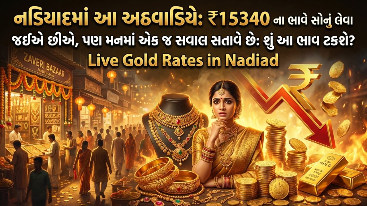 નડિયાદમાં આ અઠવાડિયે: ₹15340 ના ભાવે સોનું લેવા જઈએ છીએ, પણ મનમાં એક જ સવાલ સતાવે છે: શું આ ભાવ ટકશે?