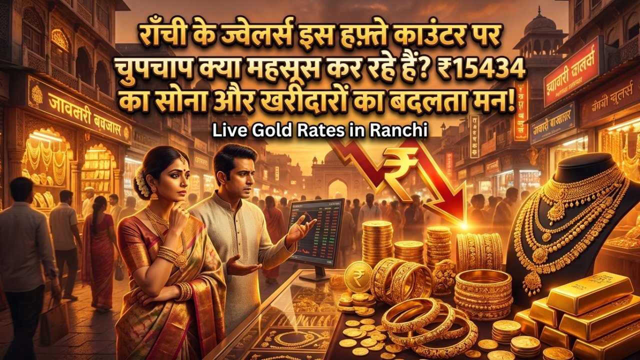 राँची के ज्वेलर्स इस हफ़्ते काउंटर पर चुपचाप क्या महसूस कर रहे हैं? ₹15434 का सोना और खरीदारों का बदलता मन!