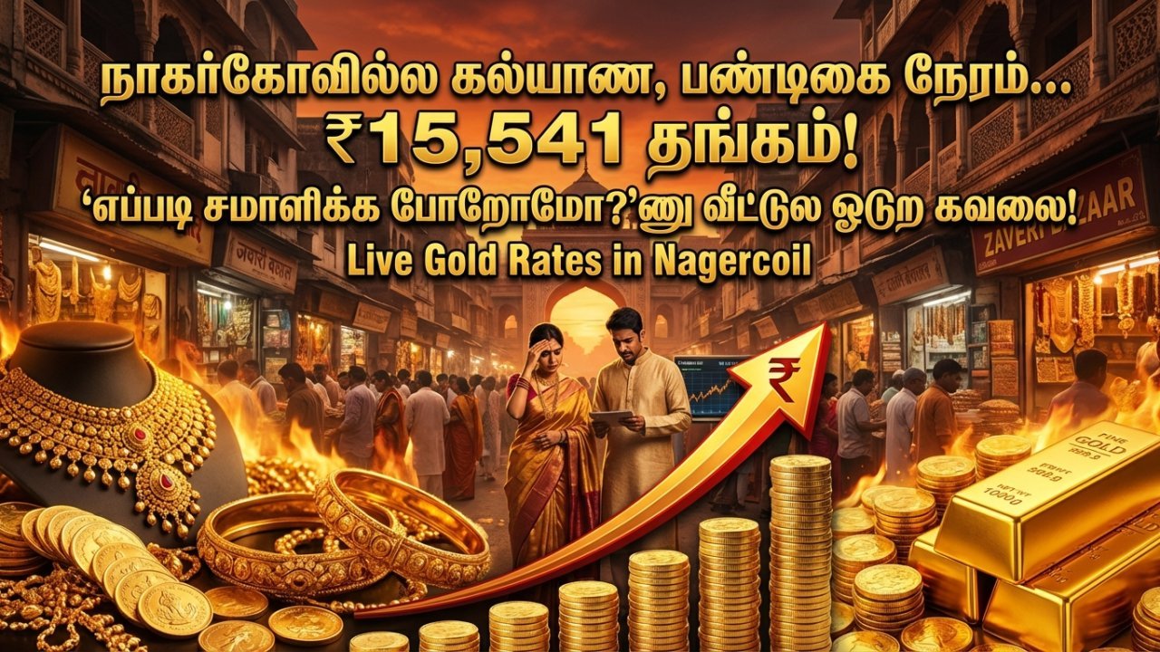 நாகர்கோவில்ல கல்யாண, பண்டிகை நேரம்... ₹15,541 தங்கம்! 'எப்படி சமாளிக்க போறோமோ?'ன்னு வீட்டுல ஓடுற கவலை!