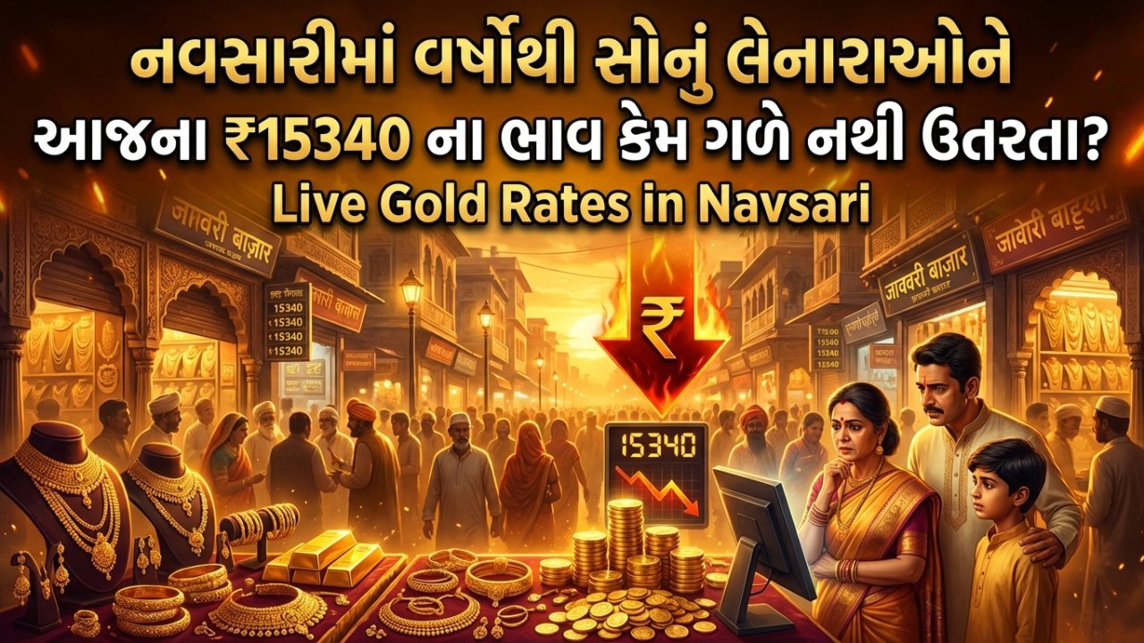 નવસારીમાં વર્ષોથી સોનું લેનારાઓને આજના ₹15340 ના ભાવ કેમ ગળે નથી ઉતરતા?