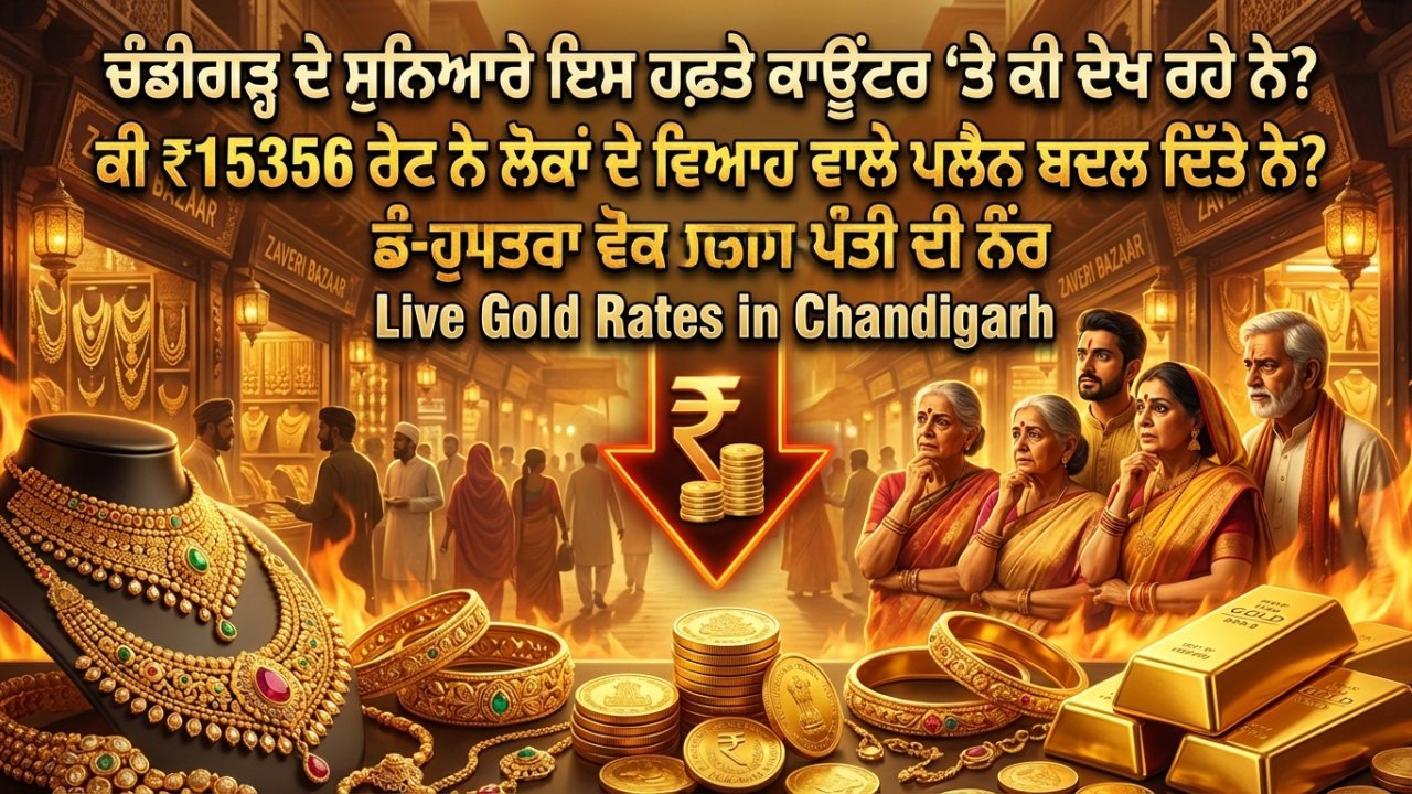 ਚੰਡੀਗੜ੍ਹ ਦੇ ਸੁਨਿਆਰੇ ਇਸ ਹਫ਼ਤੇ ਕਾਊਂਟਰ 'ਤੇ ਕੀ ਦੇਖ ਰਹੇ ਨੇ? ਕੀ ₹15356 ਰੇਟ ਨੇ ਲੋਕਾਂ ਦੇ ਵਿਆਹ ਵਾਲੇ ਪਲੈਨ ਬਦਲ ਦਿੱਤੇ ਨੇ?