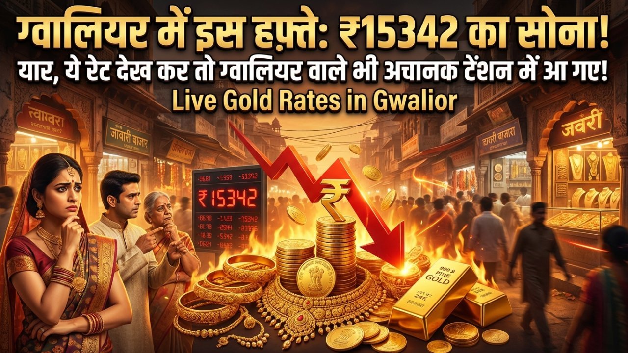 ग्वालियर में इस हफ़्ते: ₹15342 का सोना! यार, ये रेट देख कर तो ग्वालियर वाले भी अचानक टेंशन में आ गए!