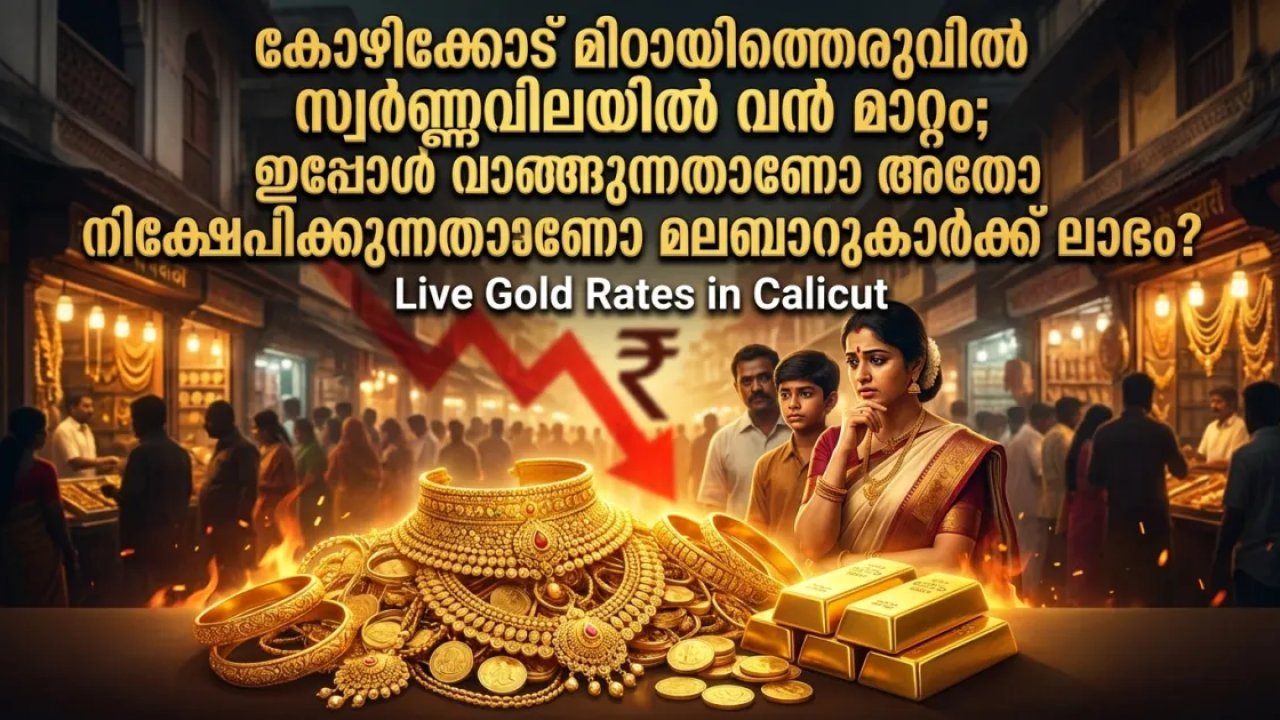 കോഴിക്കോട് മിഠായിത്തെരുവിൽ സ്വർണ്ണവിലയിൽ വൻ മാറ്റം; ഇപ്പോൾ വാങ്ങുന്നതാണോ അതോ നിക്ഷേപിക്കുന്നതാണോ മലബാറുകാർക്ക് ലാഭം?