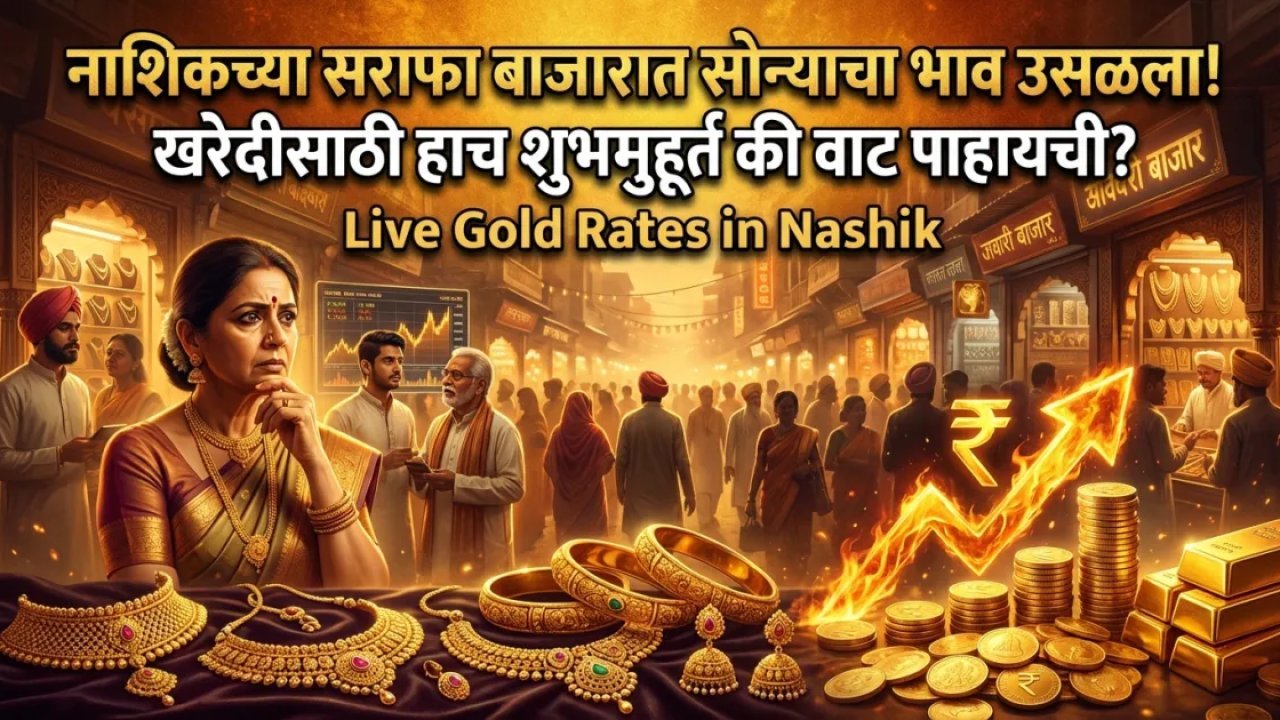 नाशिकच्या सराफा बाजारात सोन्याचा भाव उसळला! खरेदीसाठी हाच शुभमुहूर्त की वाट पाहायची?