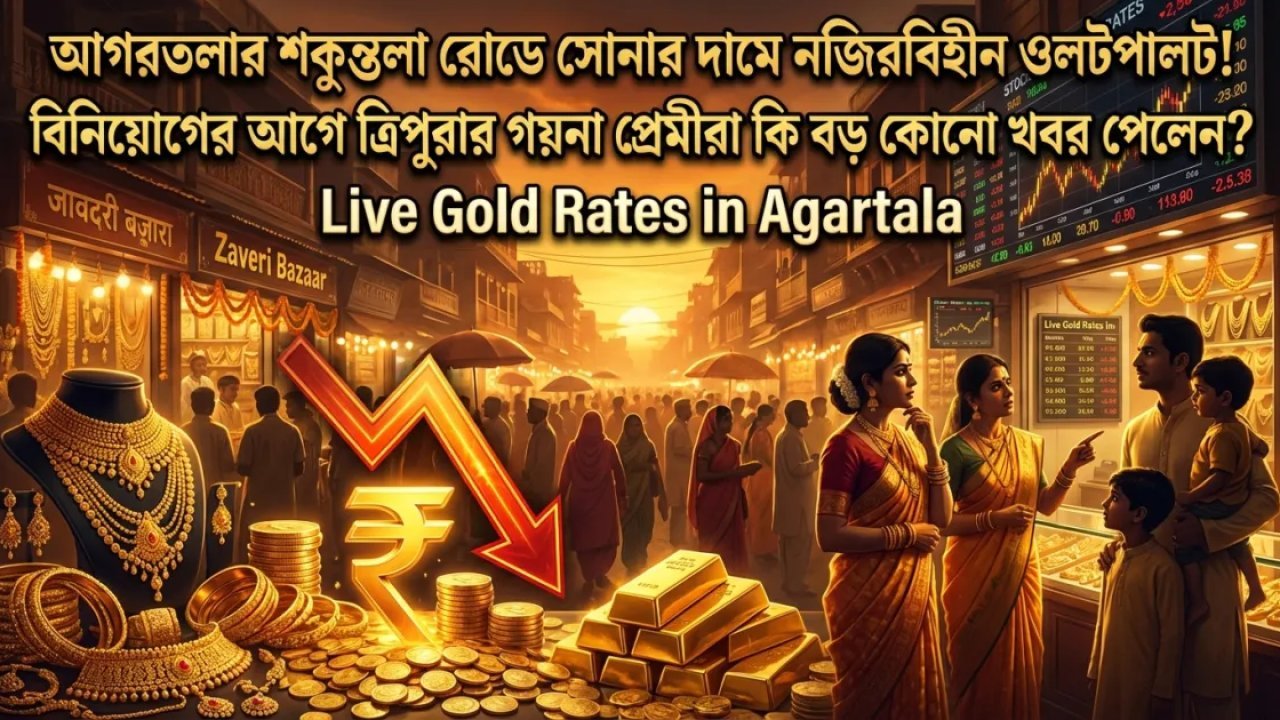 আগরতলার শকুন্তলা রোডে সোনার দামে নজিরবিহীন ওলটপালট! বিনিয়োগের আগে ত্রিপুরার গয়না প্রেমীরা কি বড় কোনো খবর পেলেন?