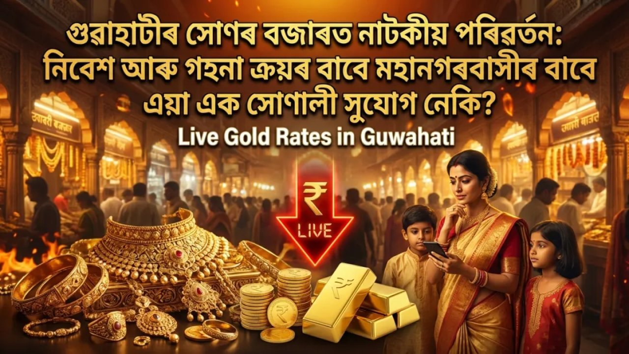 গুৱাহাটীৰ সোণৰ বজাৰত নাটকীয় পৰিৱৰ্তন: নিবেশ আৰু গহনা ক্ৰয়ৰ বাবে মহানগৰবাসীৰ বাবে এয়া এক সোণালী সুযোগ নেকি?