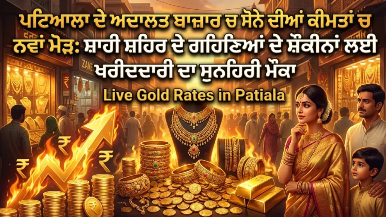 ਪਟਿਆਲਾ ਦੇ ਅਦਾਲਤ ਬਾਜ਼ਾਰ ਚ ਸੋਨੇ ਦੀਆਂ ਕੀਮਤਾਂ ਚ ਨਵਾਂ ਮੋੜ: ਸ਼ਾਹੀ ਸ਼ਹਿਰ ਦੇ ਗਹਿਣਿਆਂ ਦੇ ਸ਼ੌਕੀਨਾਂ ਲਈ ਖਰੀਦਦਾਰੀ ਦਾ ਸੁਨਹਿਰੀ ਮੌਕਾ
