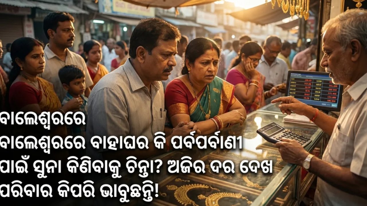ବାଲେଶ୍ୱରରେ ବାହାଘର କି ପର୍ବପର୍ବାଣୀ ପାଇଁ ସୁନା କିଣିବାକୁ ଚିନ୍ତା? ଆଜିର ଦର ଦେଖି ପରିବାର କିପରି ଭାବୁଛନ୍ତି!