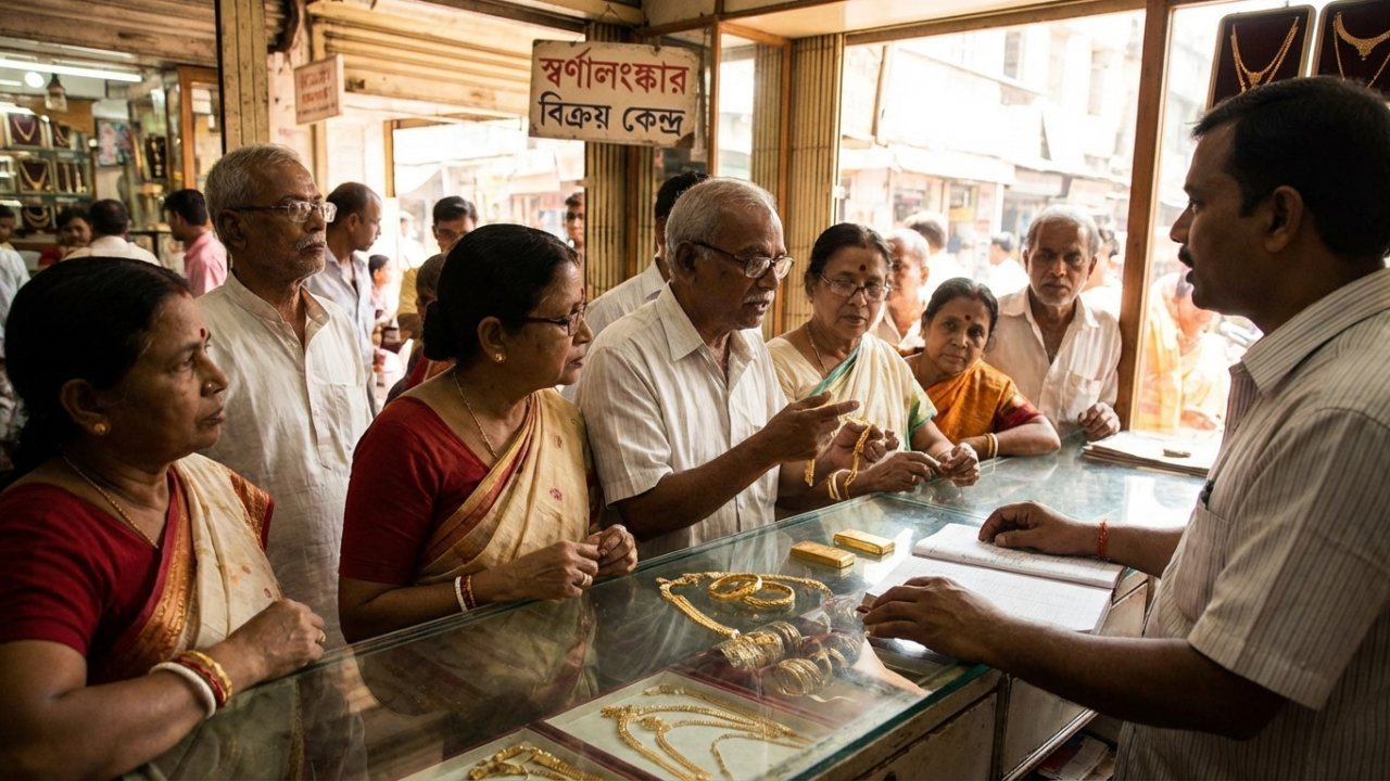 আগরতলার গয়নার দোকানিরা এই সপ্তাহে কাউন্টারে বসে চুপচাপ কী দেখছেন, কী ভাবছেন?