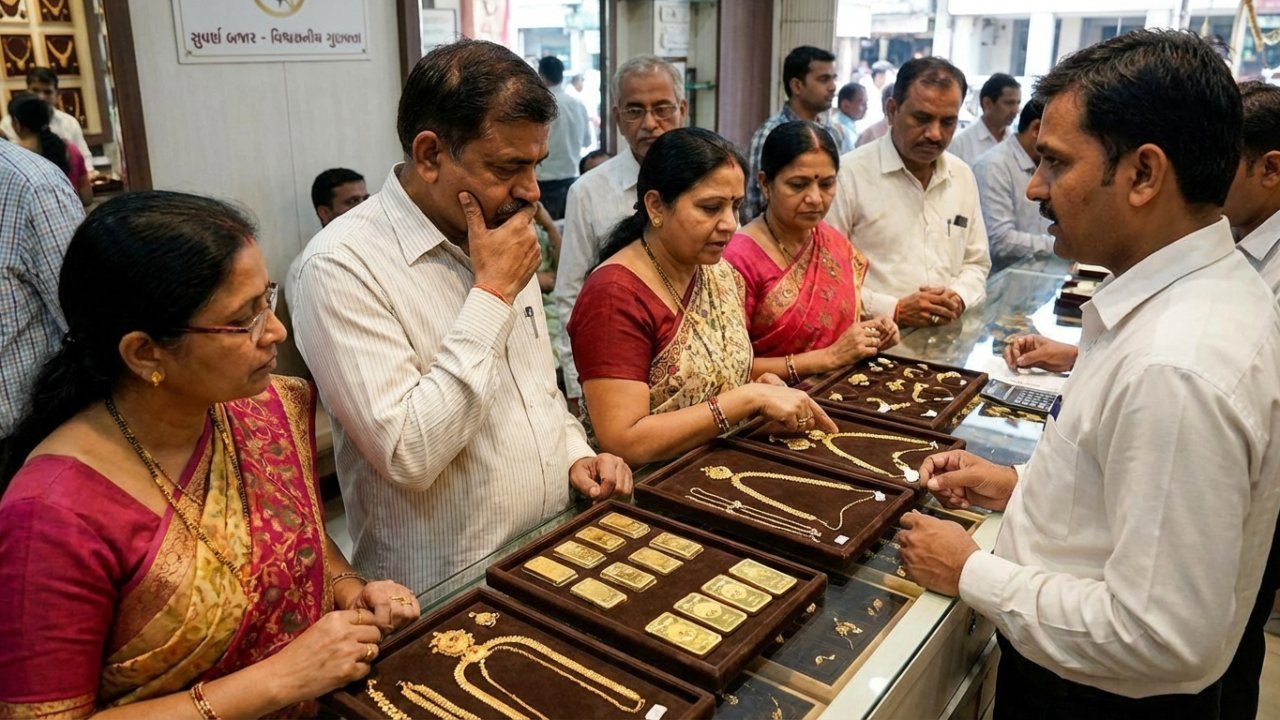 સુરતમાં સોનું લેવા ગયો, ભાવ ₹14479 જોઈને વિચાર આવ્યો: 'આજનો સોનાનો મૂડ કેવો છે?'