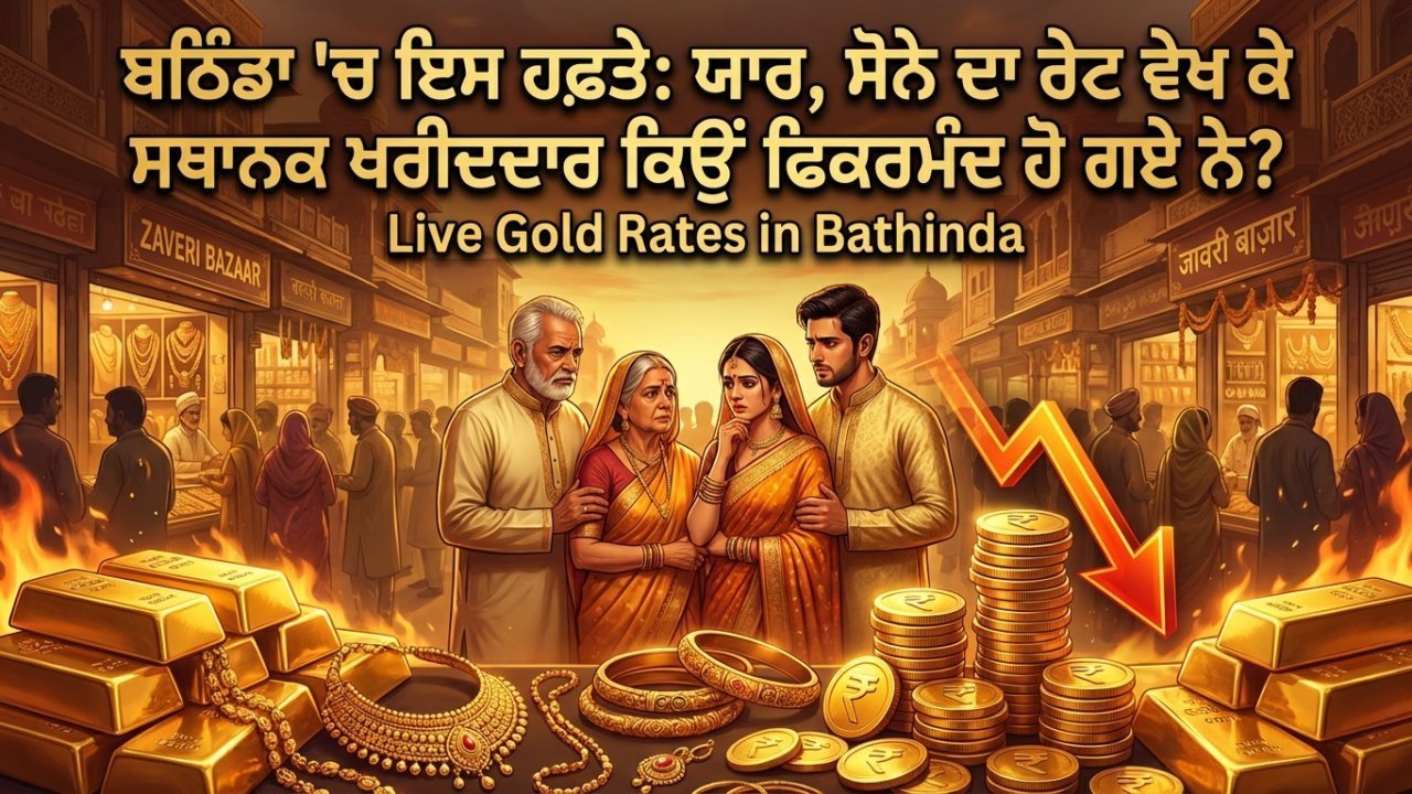 ਬਠਿੰਡਾ 'ਚ ਇਸ ਹਫ਼ਤੇ: ਯਾਰ, ਸੋਨੇ ਦਾ ਰੇਟ ਵੇਖ ਕੇ ਸਥਾਨਕ ਖਰੀਦਦਾਰ ਕਿਉਂ ਫਿਕਰਮੰਦ ਹੋ ਗਏ ਨੇ?