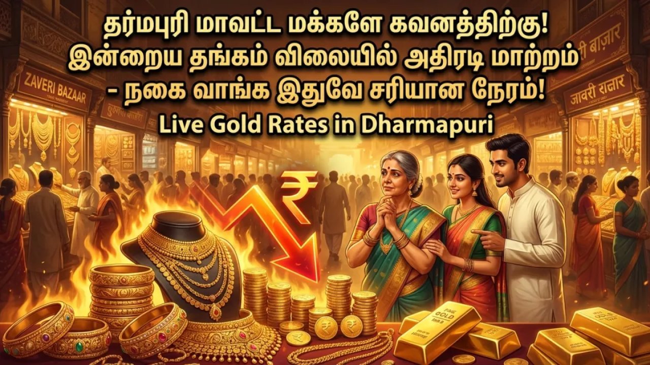 தர்மபுரி மாவட்ட மக்களே கவனத்திற்கு! இன்றைய தங்கம் விலையில் அதிரடி மாற்றம் - நகை வாங்க இதுவே சரியான நேரம்!