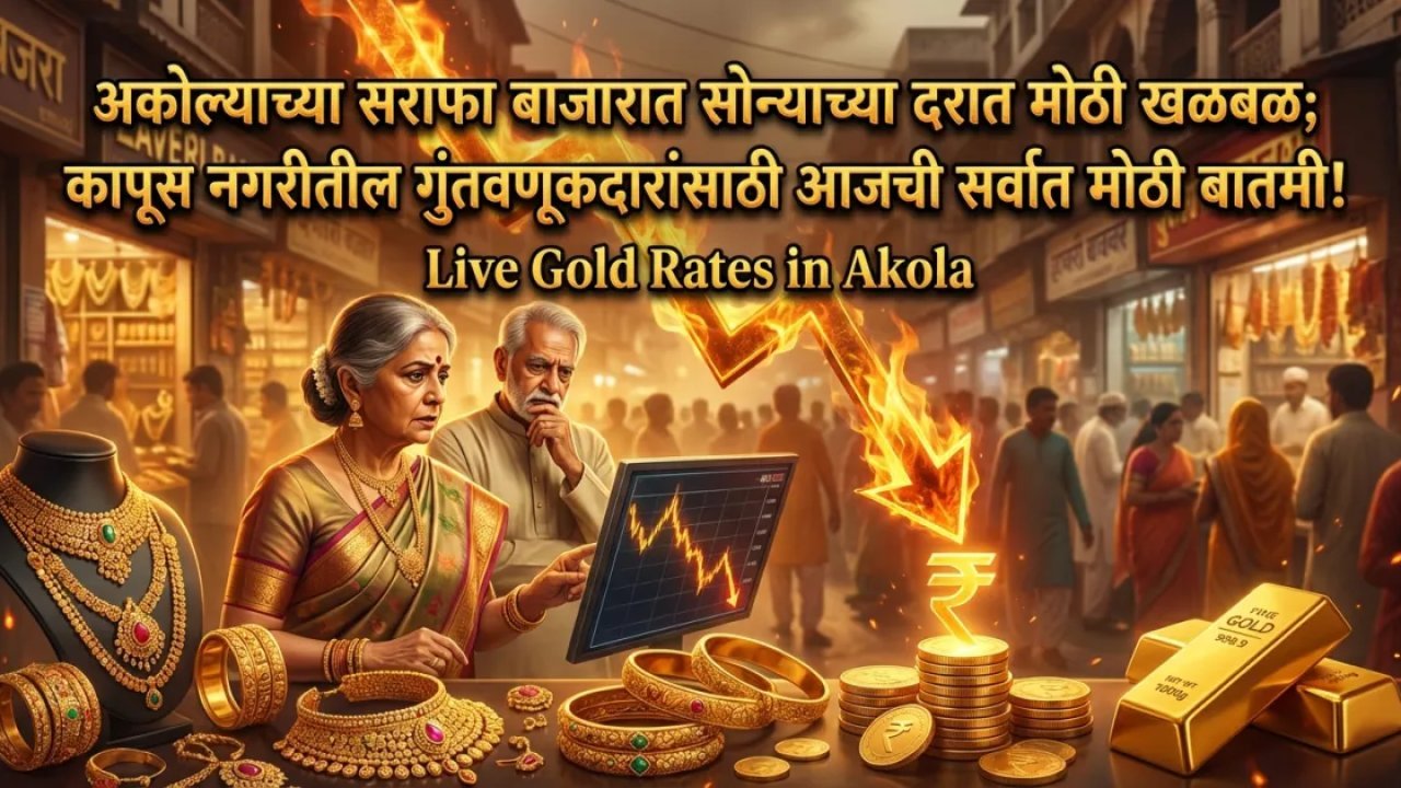 अकोल्याच्या सराफा बाजारात सोन्याच्या दरात मोठी खळबळ; कापूस नगरीतील गुंतवणूकदारांसाठी आजची सर्वात मोठी बातमी!