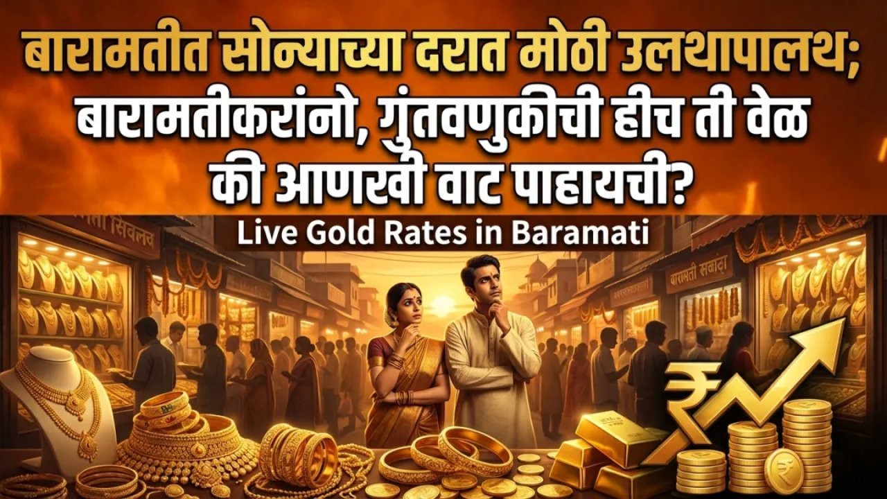 बारामतीत सोन्याच्या दरात मोठी उलथापालथ; बारामतीकरांनो, गुंतवणुकीची हीच ती वेळ की आणखी वाट पाहायची?