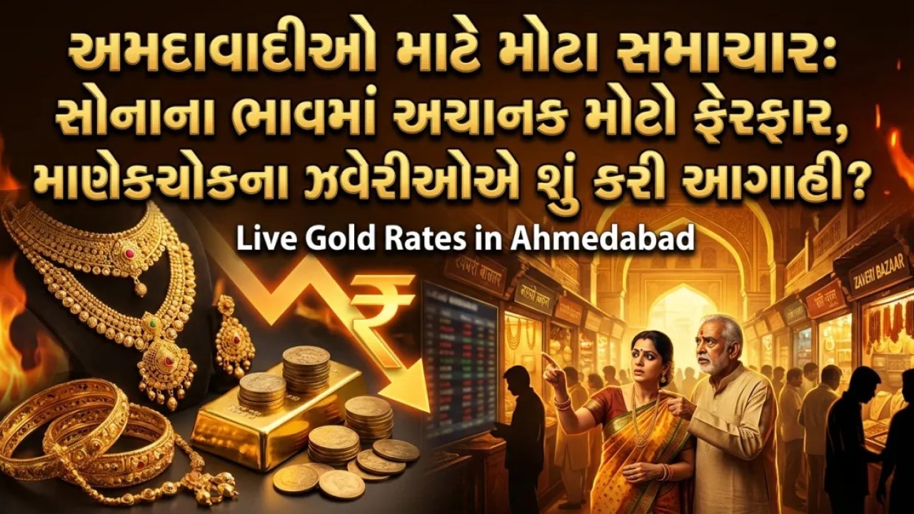 અમદાવાદીઓ માટે મોટા સમાચાર: સોનાના ભાવમાં અચાનક મોટો ફેરફાર, માણેકચોકના ઝવેરીઓએ શું કરી આગાહી?
