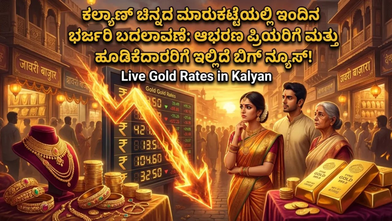 ಕಲ್ಯಾಣ್ ಚಿನ್ನದ ಮಾರುಕಟ್ಟೆಯಲ್ಲಿ ಇಂದಿನ ಭರ್ಜರಿ ಬದಲಾವಣೆ: ಆಭರಣ ಪ್ರಿಯರಿಗೆ ಮತ್ತು ಹೂಡಿಕೆದಾರರಿಗೆ ಇಲ್ಲಿದೆ ಬಿಗ್ ನ್ಯೂಸ್!